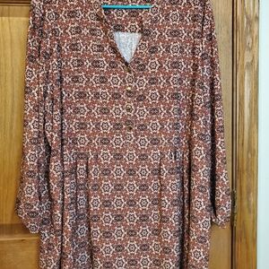 CB Established 1962 Women's Plus Size Tunic Blouse 3X (XXXL)